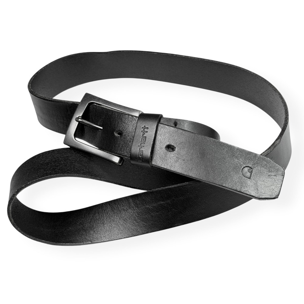 Carhartt Black Leather Belt Mens 46 Genuine Leather Workwear Casual 2203